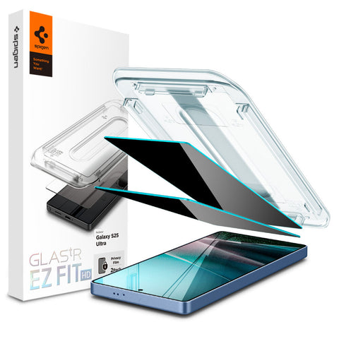 Spigen Samsung Galaxy S25 Ultra GLAS.tR EZ Fit HD Privacy 2PCS Screen Protector - Black