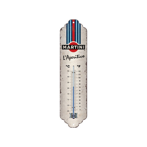 Nostalgic-Art Wall Metal Thermometer Martini L'Aperitivo Racing Stripes 28x6.5cm
