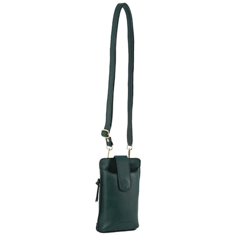 Pierre Cardin Women's Leather Phone Sling Crossbody Bag 11x19.5cm Zirkon