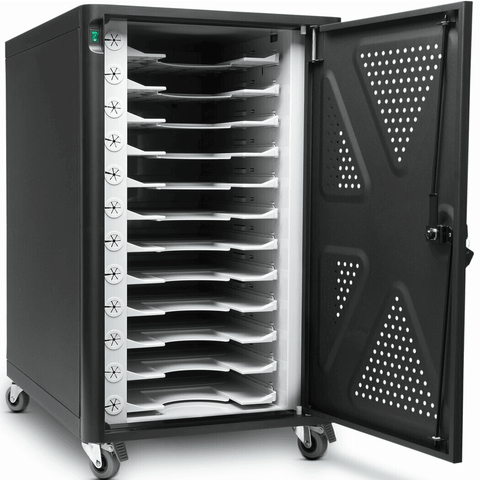 Kensington AC12 Chromebook/Laptop/iPad Charging Cabinet Trolley Secure