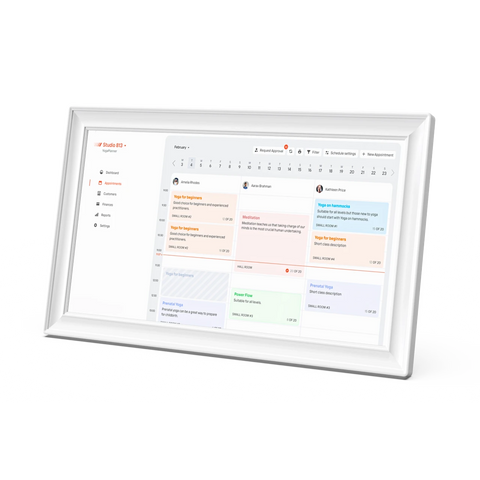 Laser Digital Calendar 15.6 Inch Touch Screen (White)