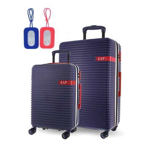 GAP Hard-Shell Suitcase Medium Cabin Luggage Set with Tag (Navy) [2-Pieces]