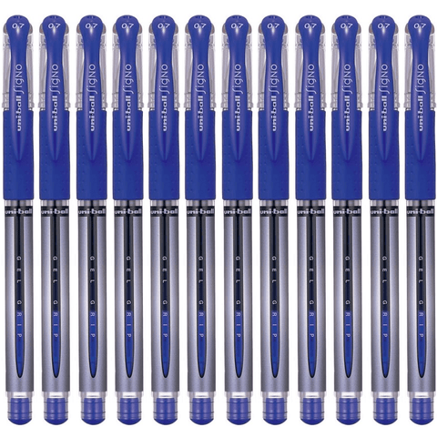Uni-Ball UM-151S Signo Grip Comfort Gel Ink Pen 0.7mm Fine (Blue) [Box 12]