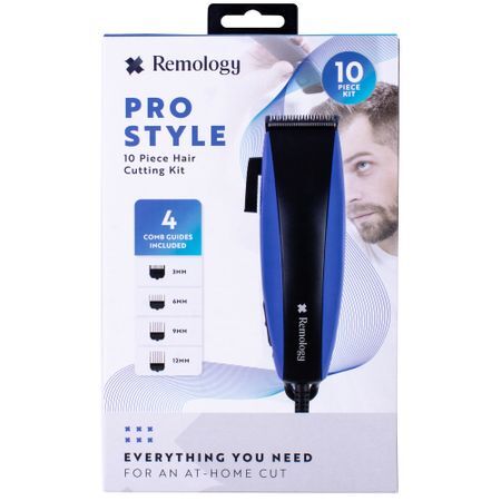 Remology 10pc-Pro Style Hair Cutting Grooming Kit with 4 Comb Guide Attachments
