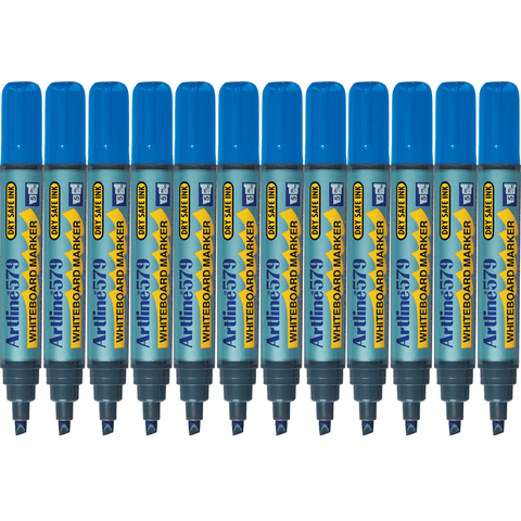 Artline 579 Whiteboard Marker 5mm Chisel Tip (Blue) [Box 12]