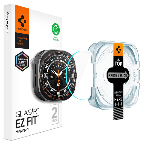 Spigen Galaxy Watch Ultra 2 47mm 2026 GLAS.tR EZ Fit 2PCS Screen Protector (Clear)