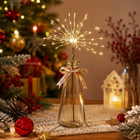 Lexi Lighting Battery Operated Micro LED Decorative Twig Firework - Silver