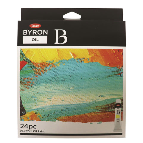 Jasart 24pc Byron 12ml Oil Paint Art/Craft Canvas Colouring/Painting Tube Set