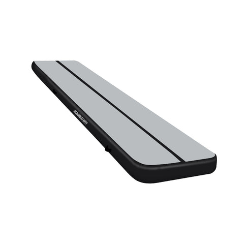Powertrain 3m x 1m Air Track Inflatable Gymnastics Mat (Grey/Black)