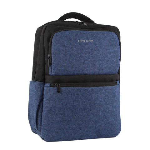 Pierre Cardin Laptop Backpack with RFID and USB (Navy)