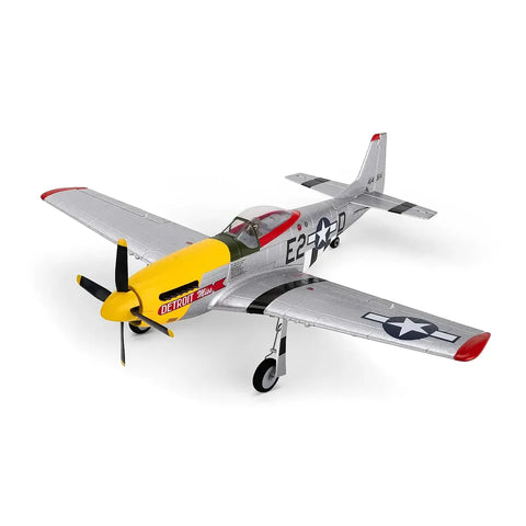 E-Flite RC Plane UMX P-51D Mustang "Detroit Miss" 500mm Warbird BNF Basic with AS3X and Smart Technology