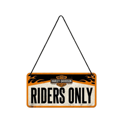 Nostalgic-Art Metal 10x20cm Hanging Sign Plaque Harley-Davidson Riders Only