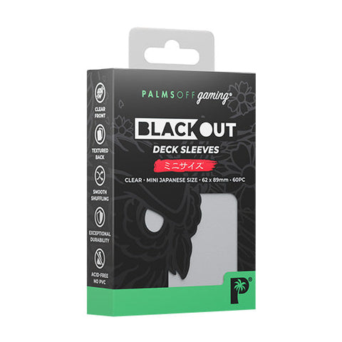 Palms Off Gaming Palms Off Japanese 60pc Blackout Deck Sleeves - Clear