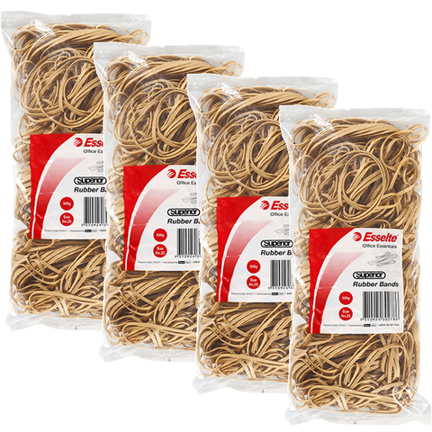 Esselte Superior Rubber Bands Size No.35 500G Bag Pack 4 BULK