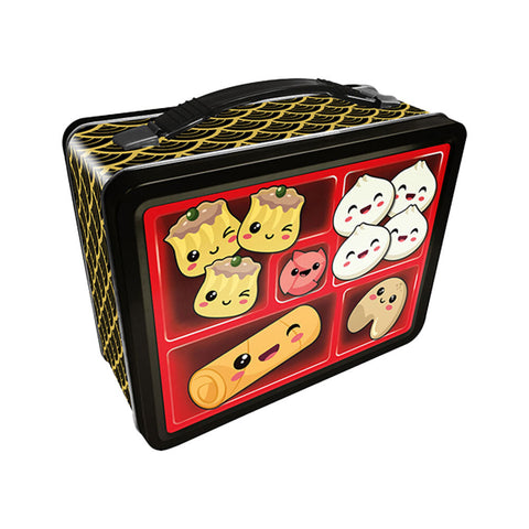 Aquarius Bento Bix Fun Box Tin Storage Lunch Container with Carry Handle Rectangle