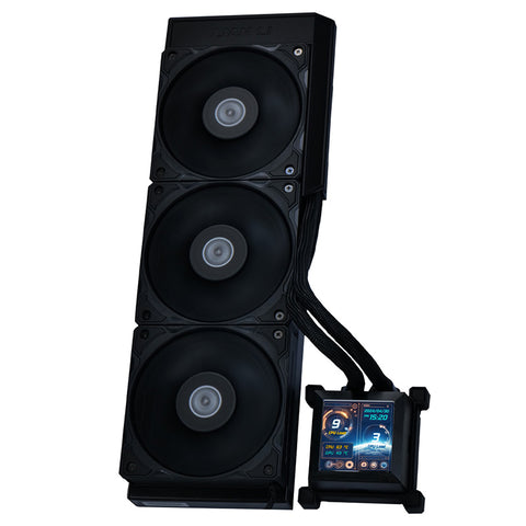 Lian Li HydroShift LCD 360S AIO Liquid CPU Cooler with 28mm LCD Display (Black)