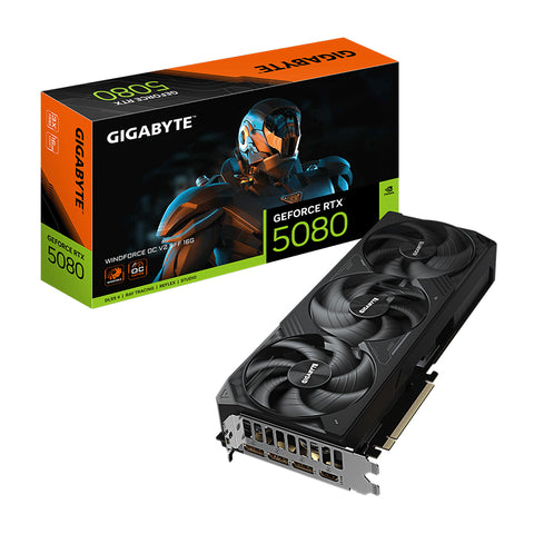 Gigabyte GeForce RTX 5080 WindForce OC V2 SFF 16G Graphics Card (GV-N5080WF3OCV2-16GD)