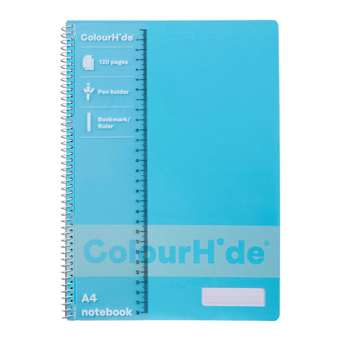 ColourHide A4 Notebook 120pg - Sky Blue