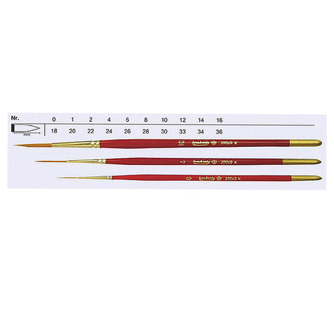 Vp Leonhardy Red Toray Short Handle Brush 2