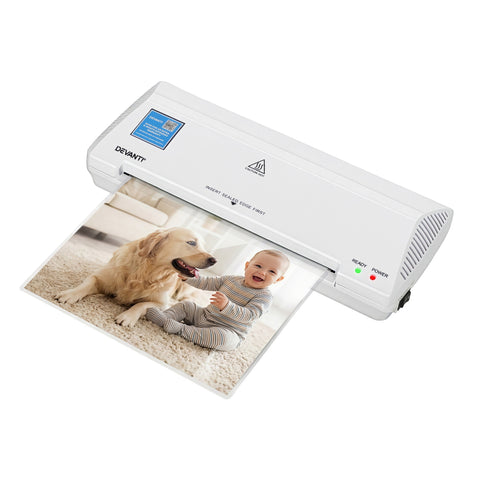 Devanti A4 Laminator Machine for Document Photo Card Handmade A4 A5 A6 White