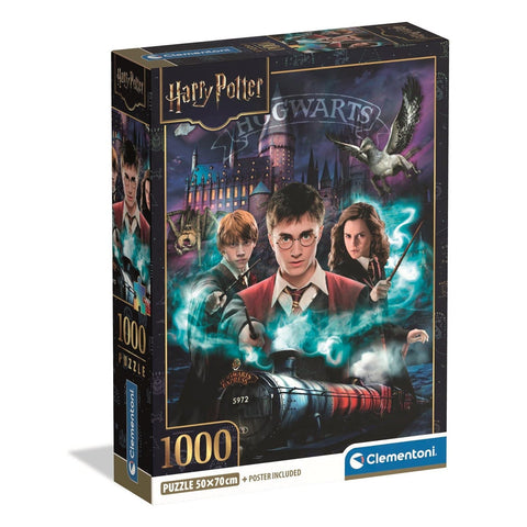 Clementoni Puzzle Harry Potter Hogwarts Poster Included 1,000 Pieces