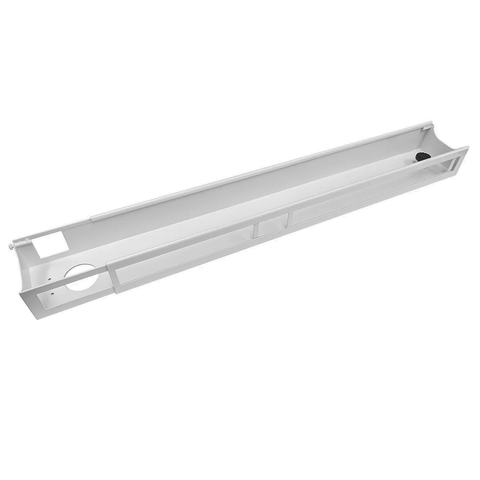 Desky Quad Frame Channel + Mounting Bracket - White / 0 Plugs