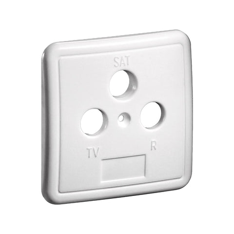 Goobay 3-hole Cover Plate for Antenna Wall Sockets (Black)