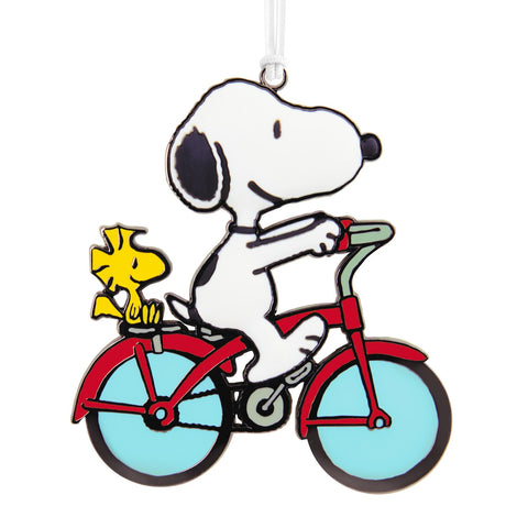 Peanuts(R) Snoopy and Woodstock on Bicycle With Dimension - Hallmark Christmas Ornament