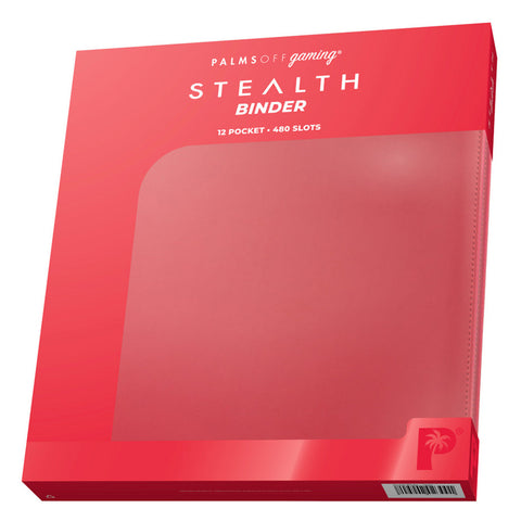 Palms Off Gaming STEALTH 12 Pocket Zip Trading Card Binder - Red