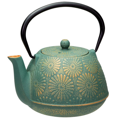 Avanti Cast Iron Teapot - Daisy 1.2L - Green