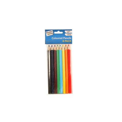 Studio Works Jumbo Colouring Pencils Creative Toolkit [8-Pieces]