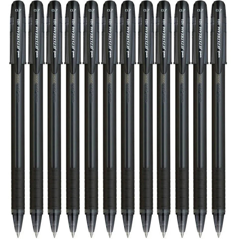 Uni-Ball 101 Jetstream Rollerball Stick Pen Fine 0.7mm Box of 12 (Black)