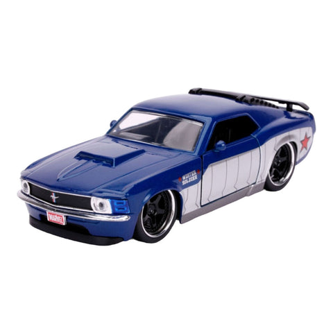 Jada 1:32 Scale Marvel Winter Soldier 1970 Ford Mustang Boss Diecast Car Model