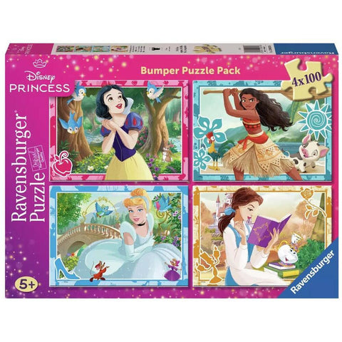 Ravensburger 4x100-Pieces Disney Princess Bumper Pack Puzzle