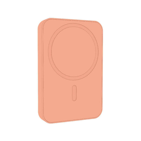 Laser 5000mAh Magnetic Wireless Power Bank (Peach)