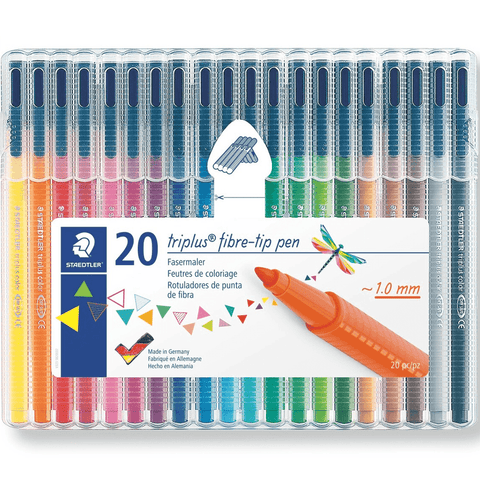 Staedtler Triplus Fibre Tip Pen 1.0mm [20 Pack]