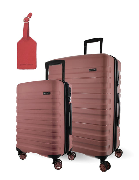 Pierre Cardin 2-Piece Hard-Shell Luggage Medium Set - Rose