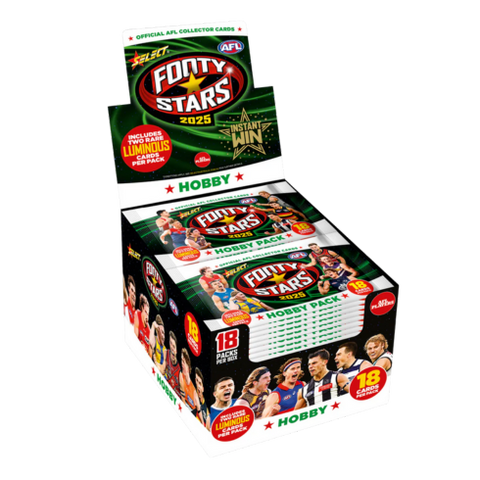 Select Cards AFL Football 2025 Select Footy Stars Trading Cards Hobby Booster Box (Display of 18)