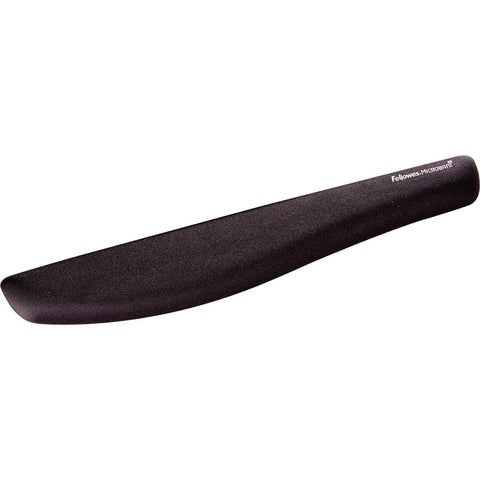 Fellowes Keyboard Palm Support Plush Touch Microban Memory Foam Lycra Black