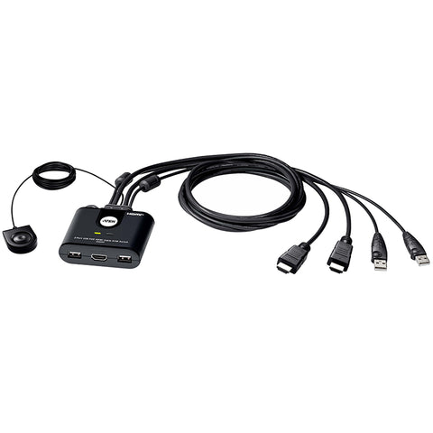 Aten 2-Port USB Full HD HDMI Cable KVM Switch (CS22HF-AT)