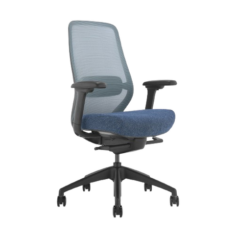 Desky CoilFlex Ergonomic Office Chair - Blue / No Headrest