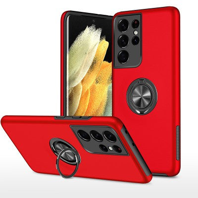 Redefine Magnetic Ring Holder Case for Samsung Galaxy S21 Ultra (Red)