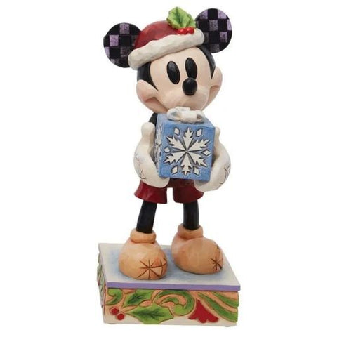 Jim Shore Disney Traditions - Mickey Secret Santa Chase Edition Christmas Figurine
