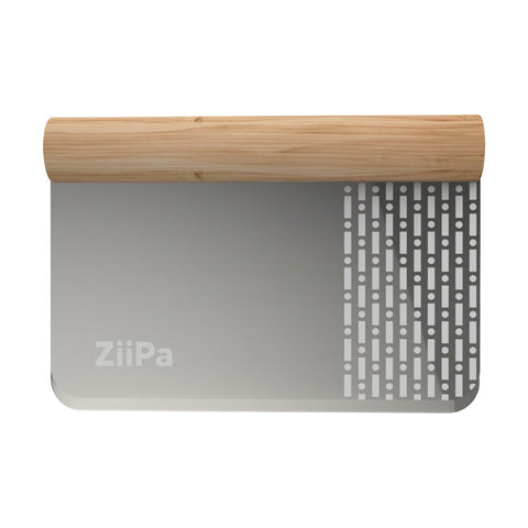 ZiiPa Paolo Stainless Steel Dough Scraper Beech Wood Kitchen Tool