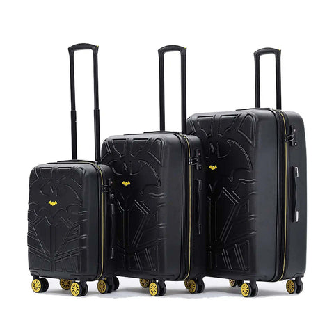 Batman DC Comics 4-Wheel Trolley Case - Set of 3 (Small, Medium and Large)