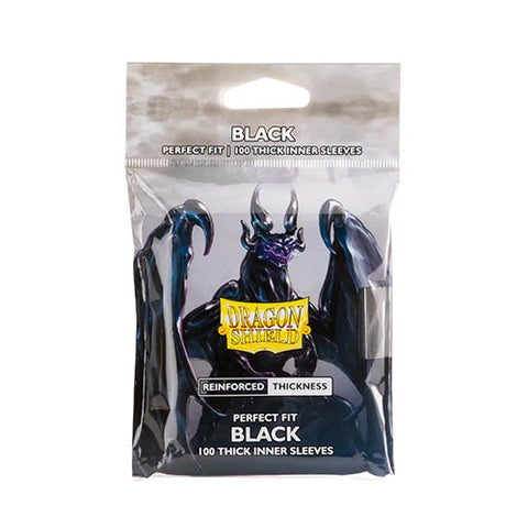 Arcane Tinmen Dragon Shield Standard 100ct Perfect Fit Thick Black Inner Sleeves