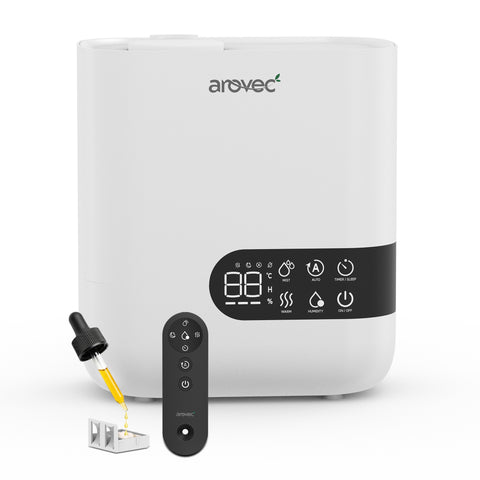 AROVEC Humidifier & Aroma Diffuser, 4.5L Cool & Warm Mist, 45m² for Bedroom
