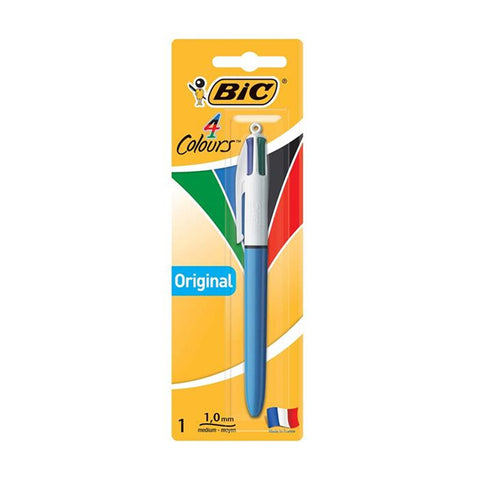 Bic 4-Colour Click Pen Original Writing Ball Pen 1.0mm Nib