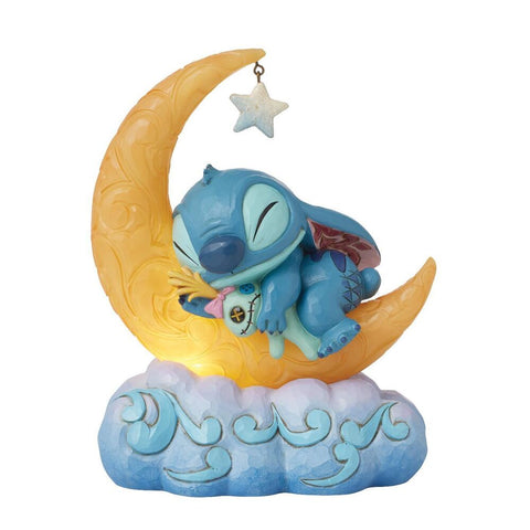 Jim Shore Disney Traditions - Stitch and Scrump on LED Moon