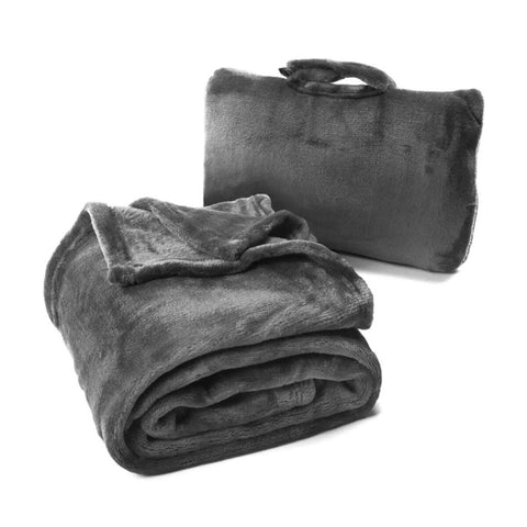 Cabeau Fold ''n Go 4-In-1 Blanket, Travel Pillow, Seat Cushion and Lumbar Support (Charcoal)